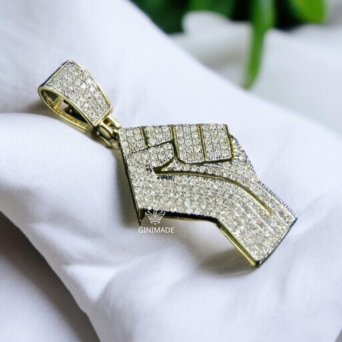 Fist Pendant – Gold Plated 925 Sterling Silver Punch Pendant Strength & Power Jewelry Gift for Him.