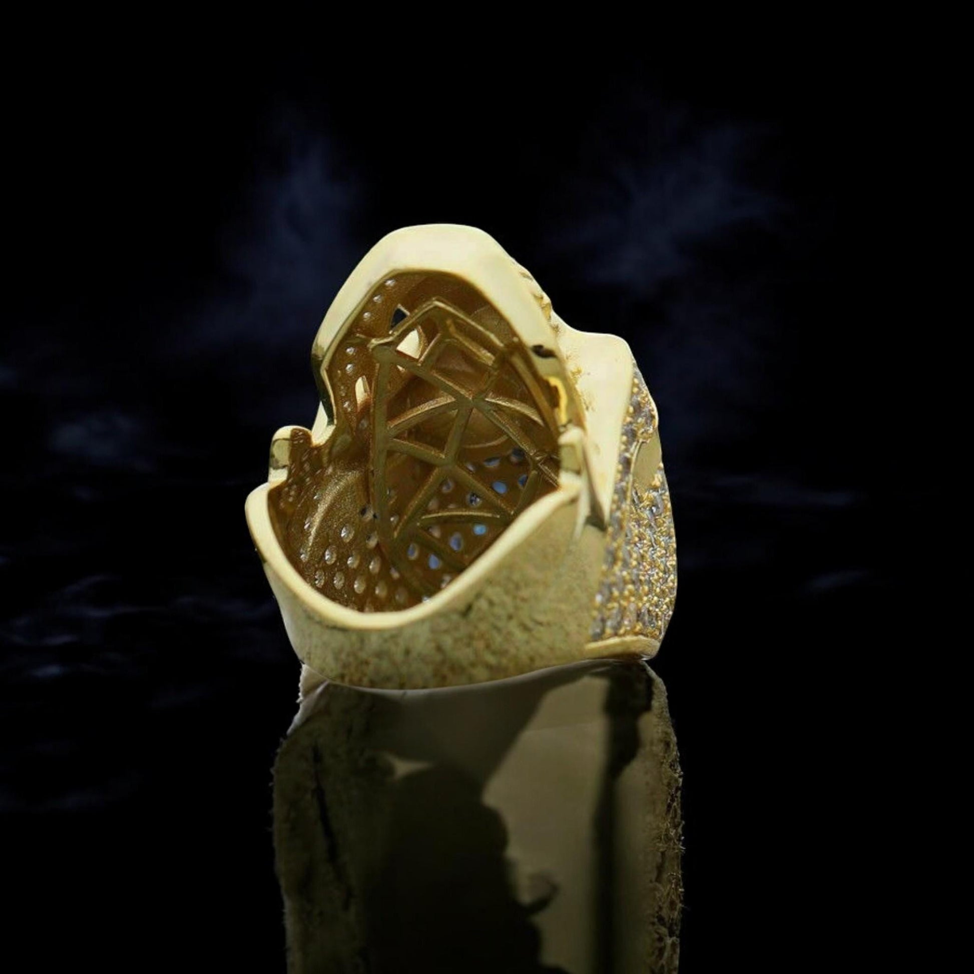 Silver skull ring, gothic design, men&#39;s fashion, heavy metal jewelry