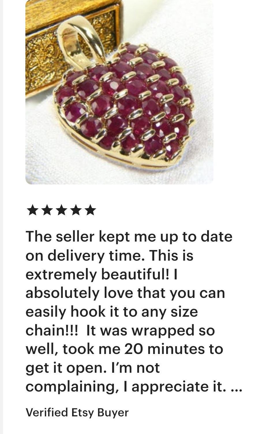 Vintage Ruby Heart Pendant Necklace – Dainty CZ Accent – 925 Sterling Silver Charm – July Birthstone Jewelry – Romantic Gift for Her