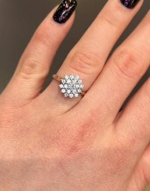 Lab-Grown Diamond Anniversary Ring | 925 Sterling Silver | Perfect Valentines Gift for Her