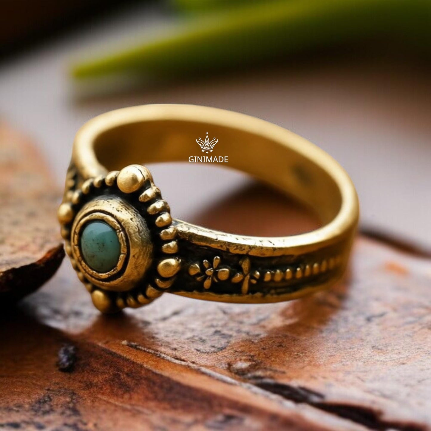 Handmade Boho Gemstone Ring, Raw Emerald Ring in 925 Sterling Silver–Natural May Birthstone Jewelry Gift for Her