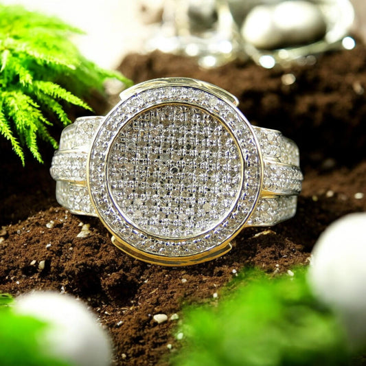 Luxury CZ Diamond Ring with 925 Sterling Silver – Perfect Gift for Men