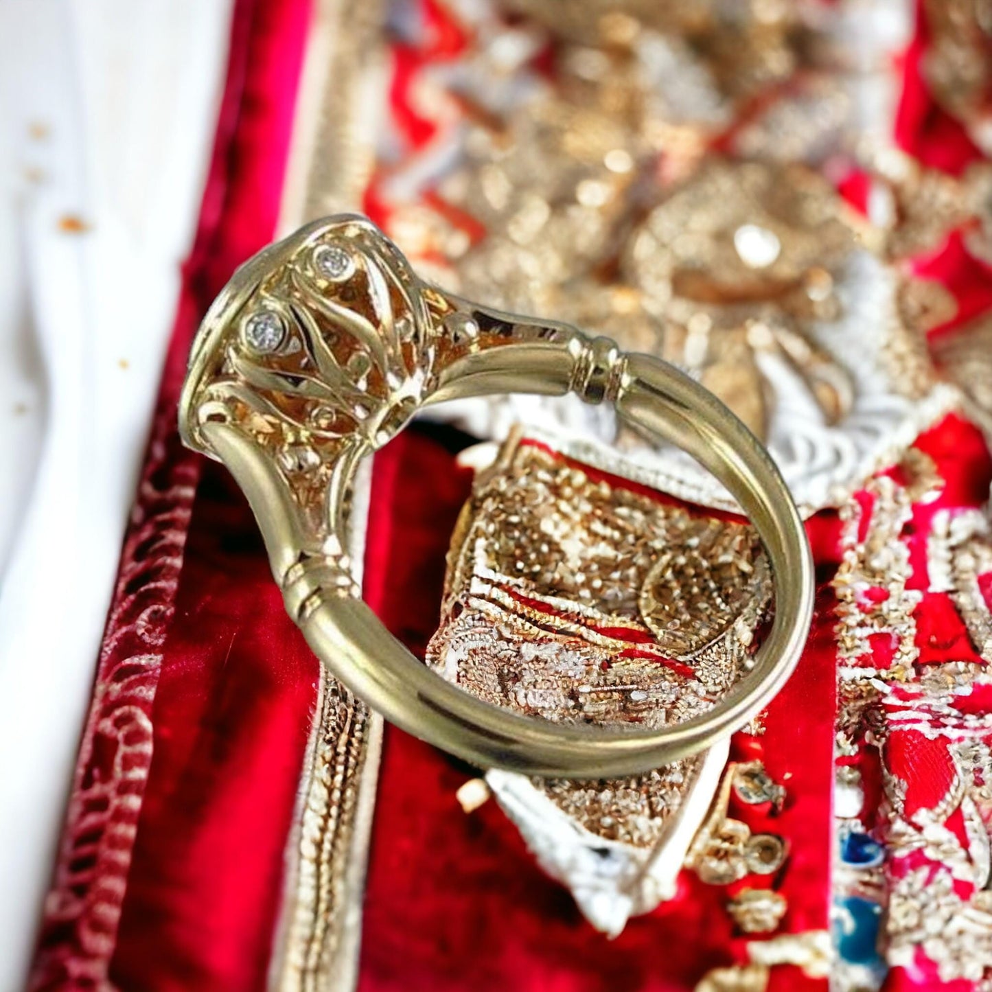 Luxury antique wedding ring set, lab-grown diamonds, 925 sterling silver&quot;