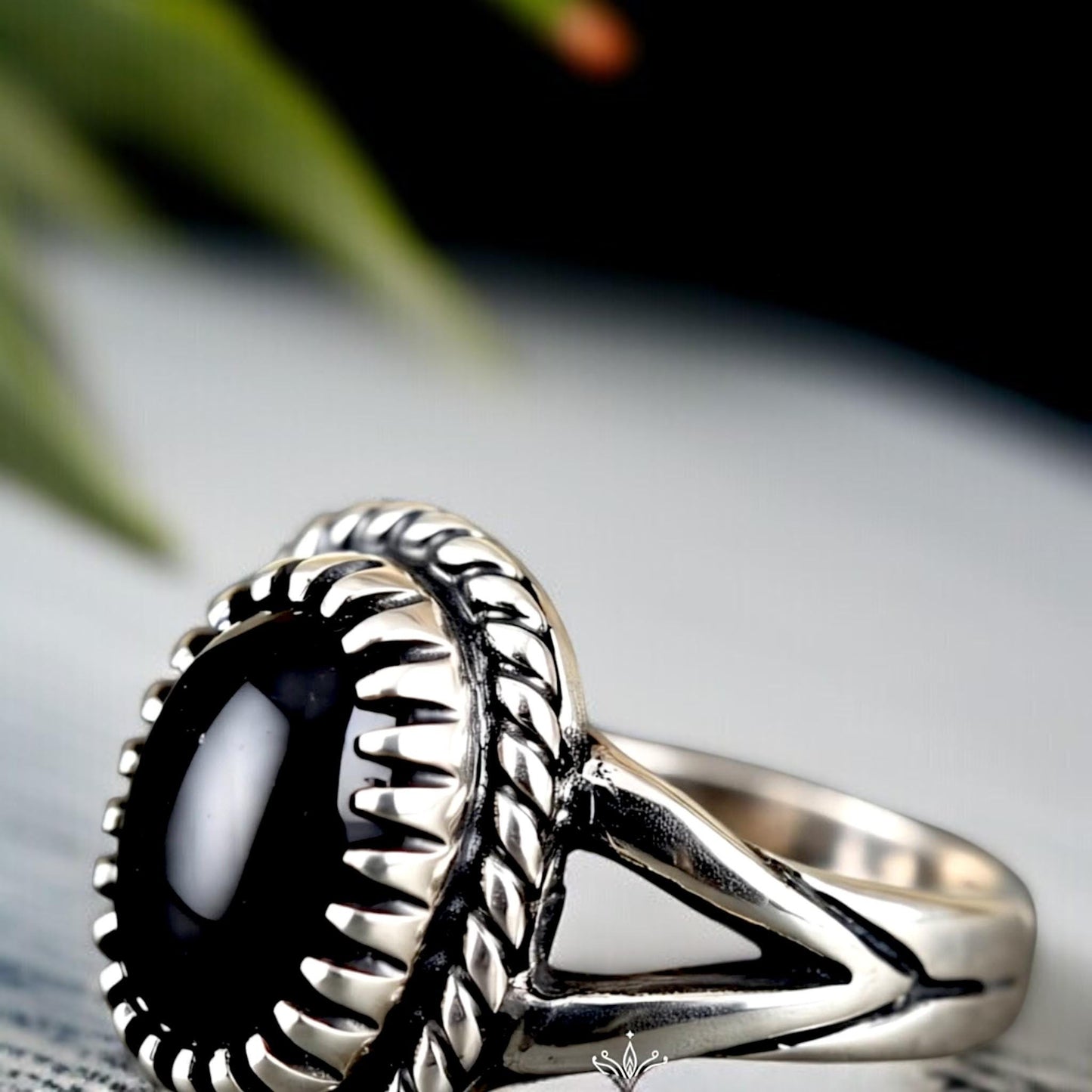 925 Silver Black Onyx Ring • Handmade Statement Ring • Onyx Gemstone Ring for Him & Her • Unisex Boho Jewelry Gift
