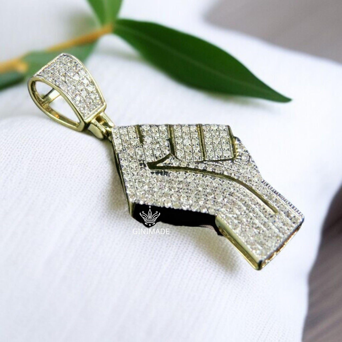 Fist Pendant – Gold Plated 925 Sterling Silver Punch Pendant  Strength & Power Jewelry  Gift for Him.