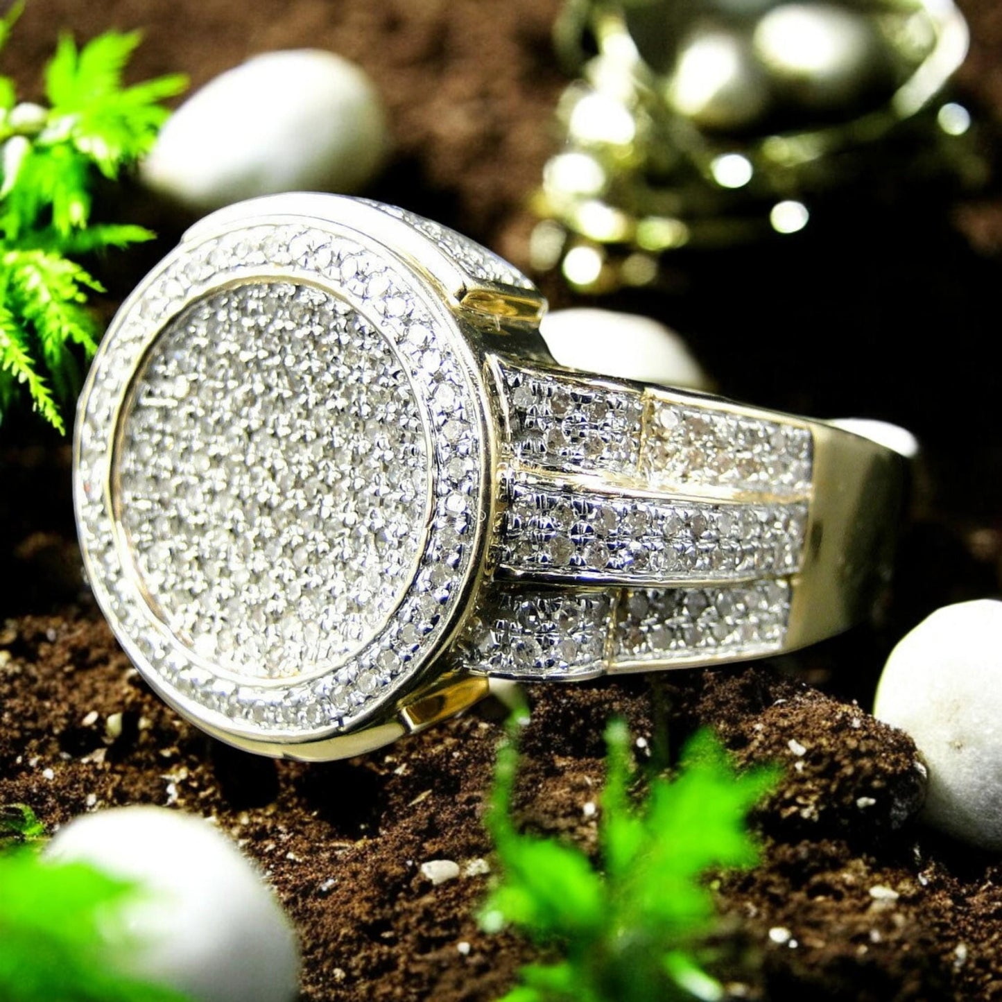 Luxury CZ Diamond Ring with 925 Sterling Silver – Perfect Gift for Men