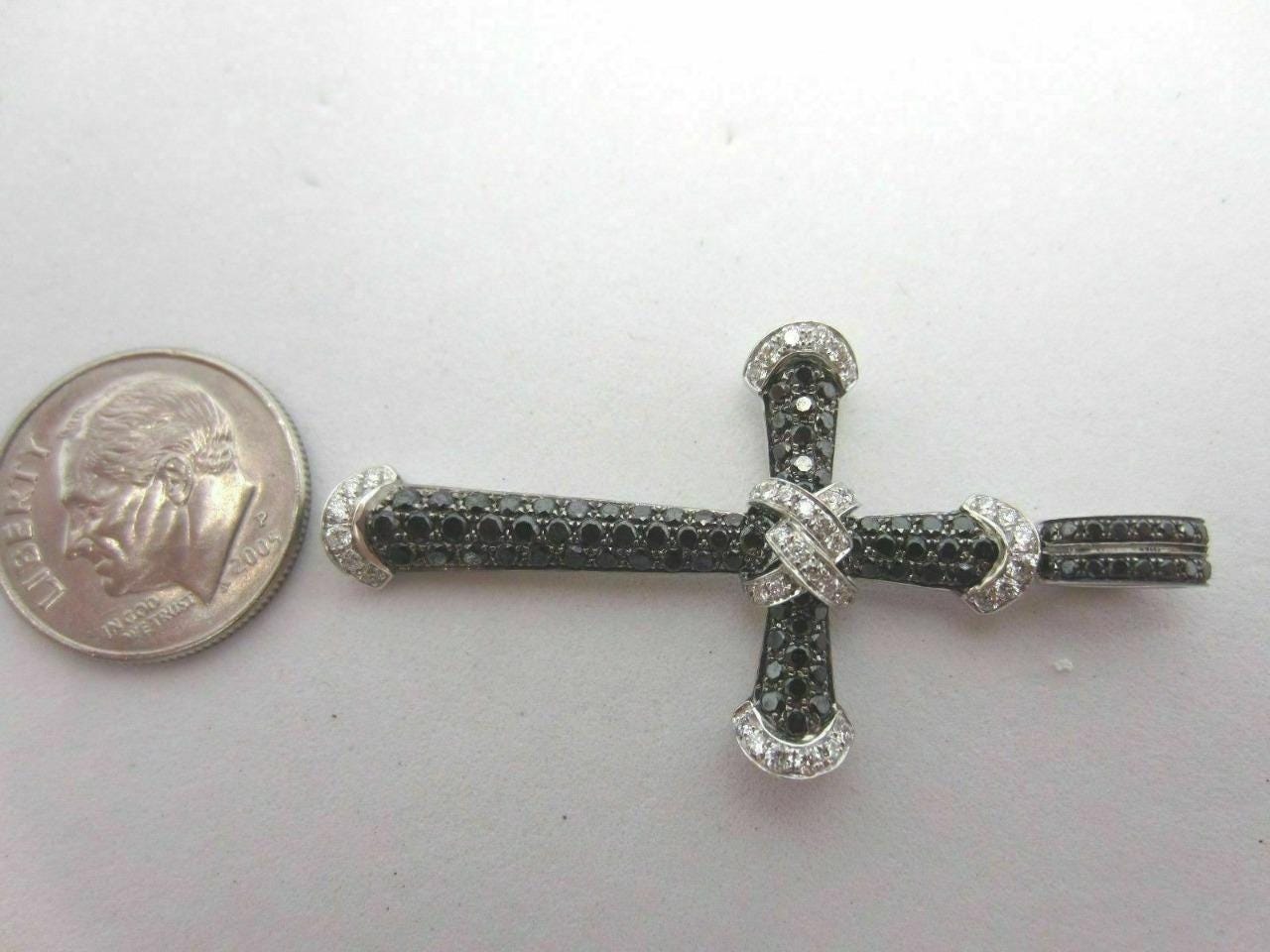 Elegant Silver Holy Cross Pendant with CZ Diamond -Unique Religious Jewelry -custom gift for dad.
