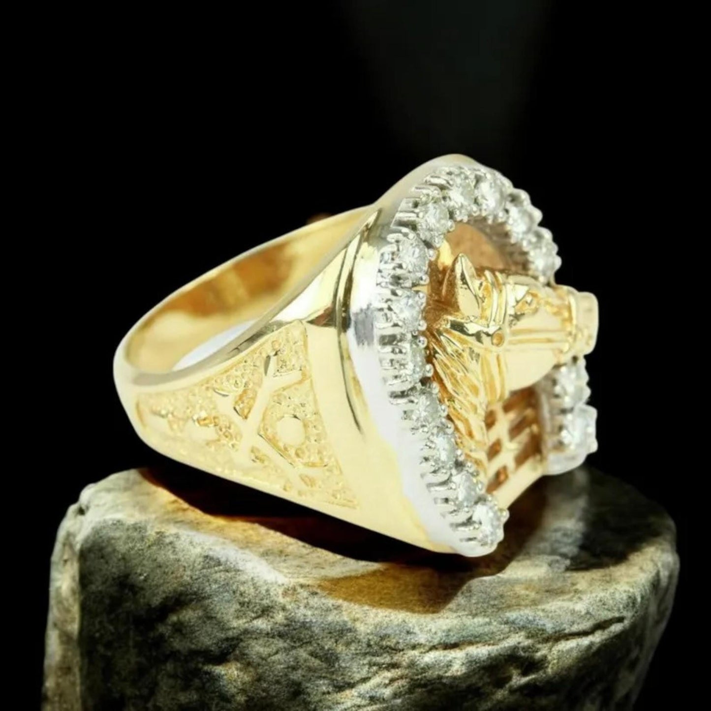 Personalized Elvis Horseshoe Ring