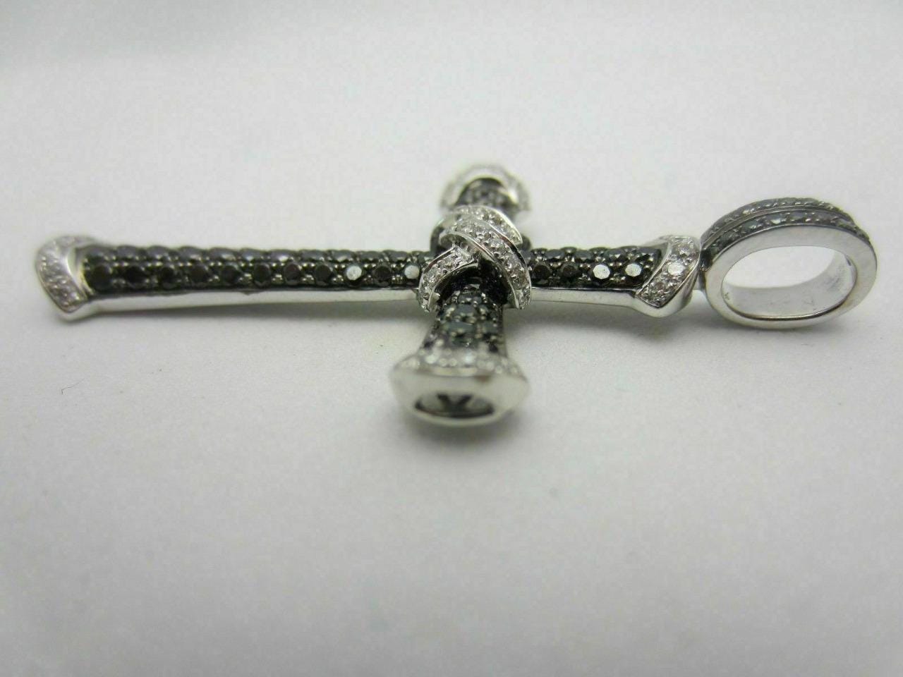 Elegant Silver Holy Cross Pendant with CZ Diamond -Unique Religious Jewelry -custom gift for dad.