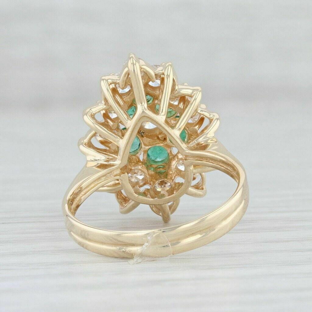 Emerald CZ 925 silver ring, perfect gift for her