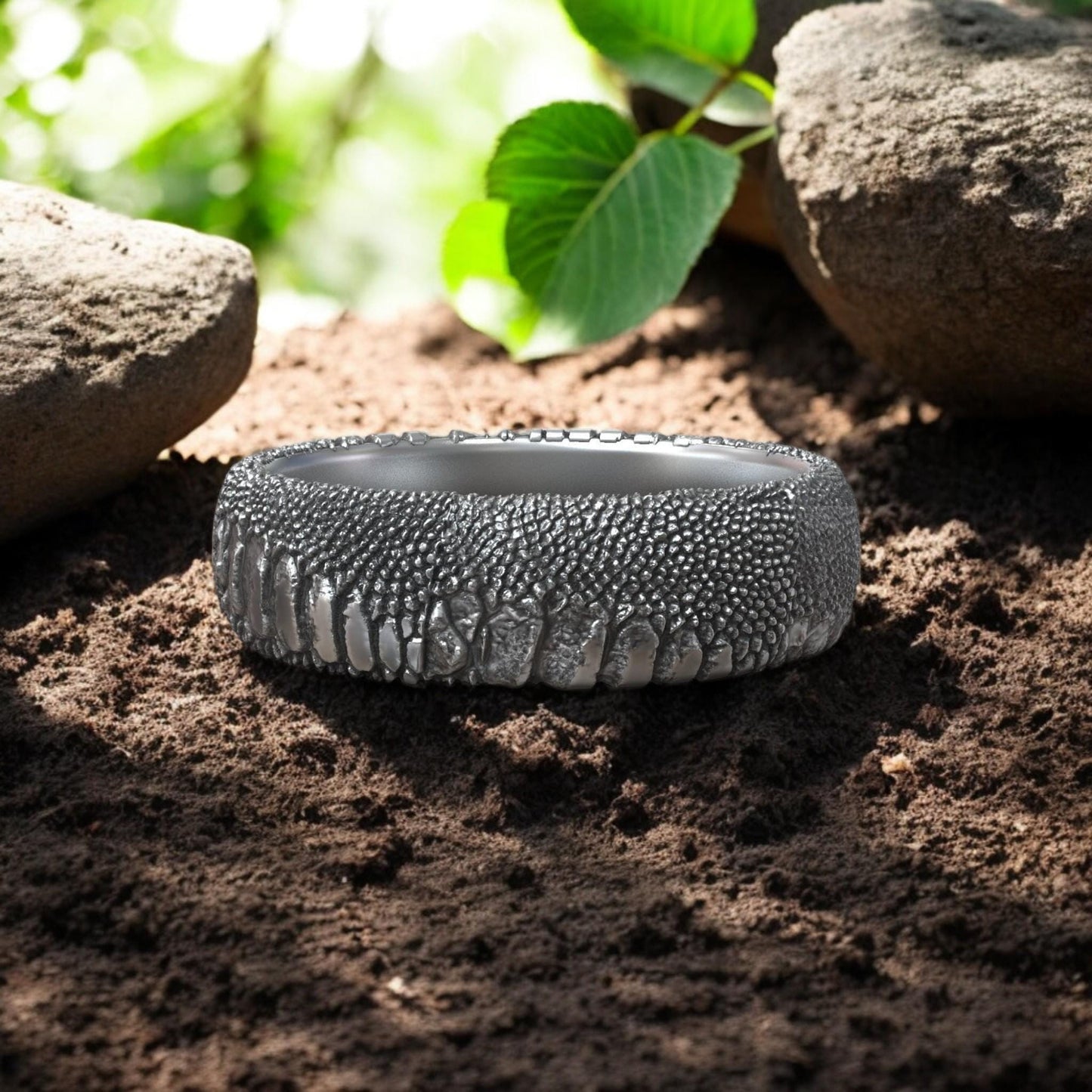 Serpent Snake Skin Ring - Reptile Ring - 925 Sterling Silver Handcrafted Oxidized Statement Jewelry - Unique Gift