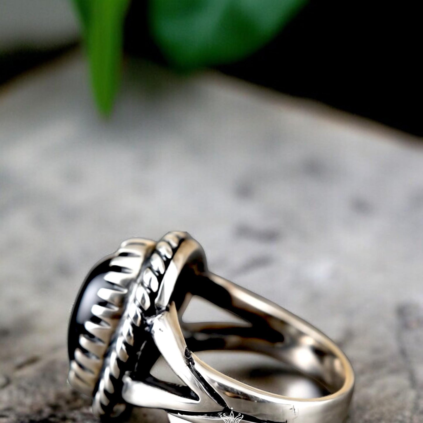 925 Silver Black Onyx Ring • Handmade Statement Ring • Onyx Gemstone Ring for Him & Her • Unisex Boho Jewelry Gift