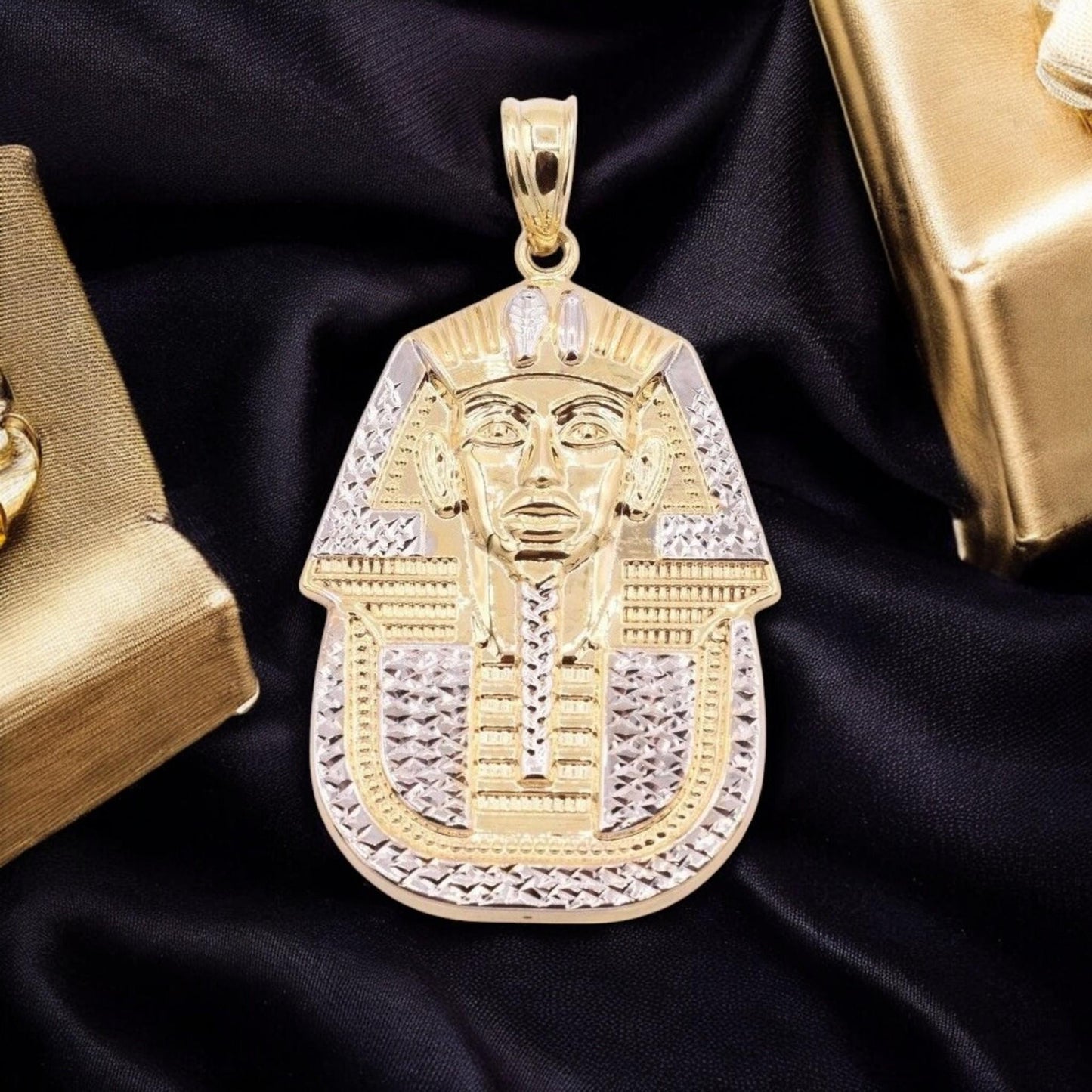 Egyptian Pharaoh King Pendant in Sterling 925 Silver - A Unique Tribute to Ancient Majesty, fathers day gift.