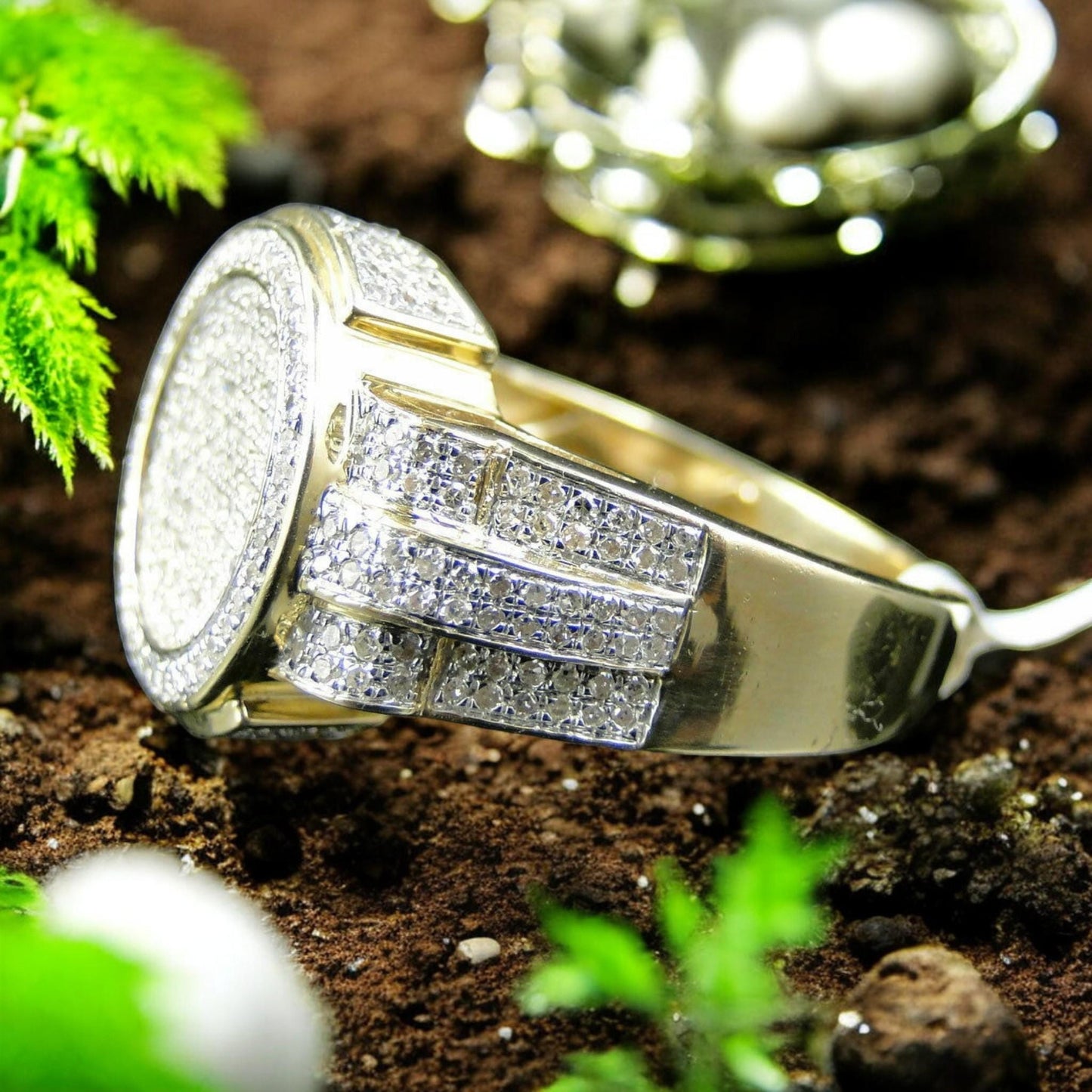 Luxury CZ Diamond Ring with 925 Sterling Silver – Perfect Gift for Men