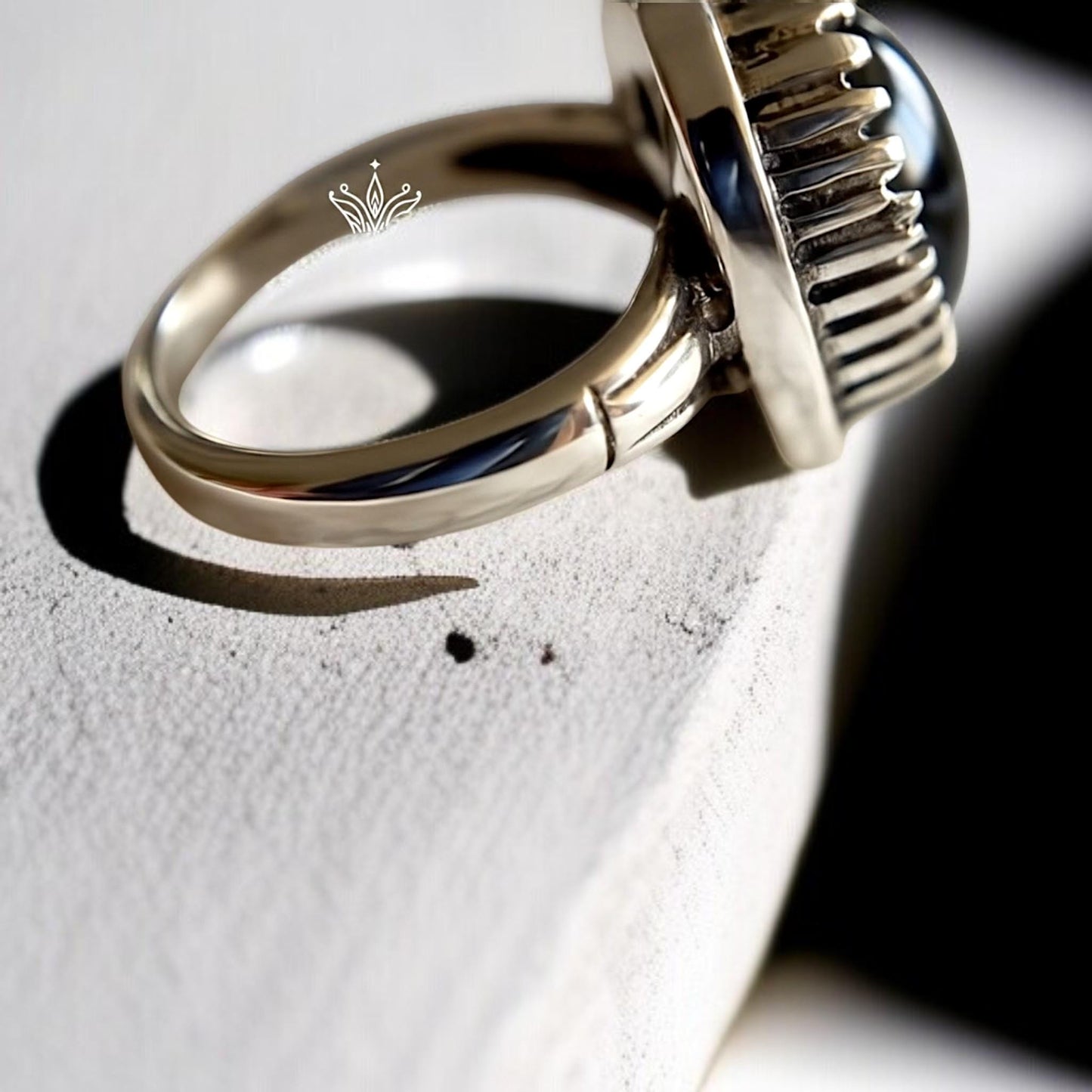 Unisex Black Onyx Silver Ring • 925 Handmade Gemstone Ring • Men's Statement Jewelry • Onyx Engagement or Promise Ring