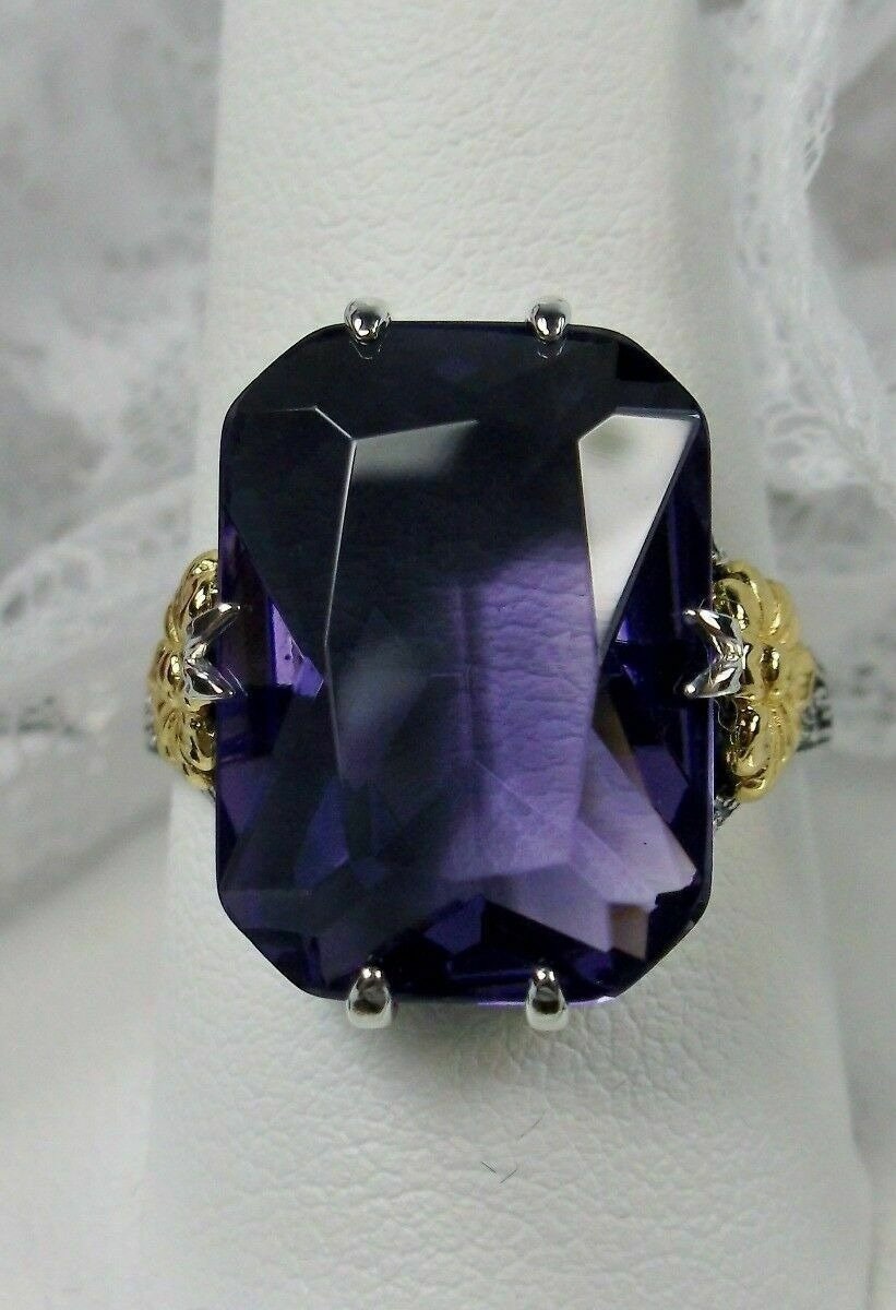 Purple Amethyst Engagement Ring - Women&#39;s Sterling Silver Jewelry