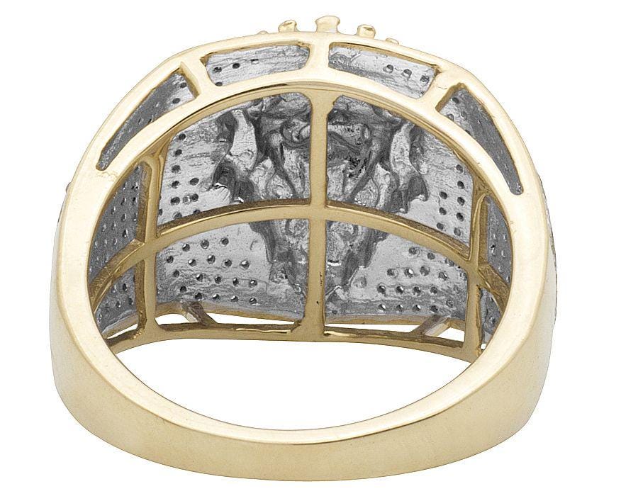 Gold Lion Head Ring, Iced Out Hip Hop Jewelry, Diamond Statement Ring for Men | Luxury Signet Ring custom gift for dad.