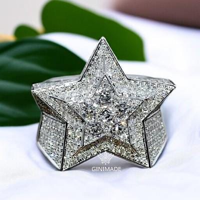 CZ Diamond Five-Point Star Ring