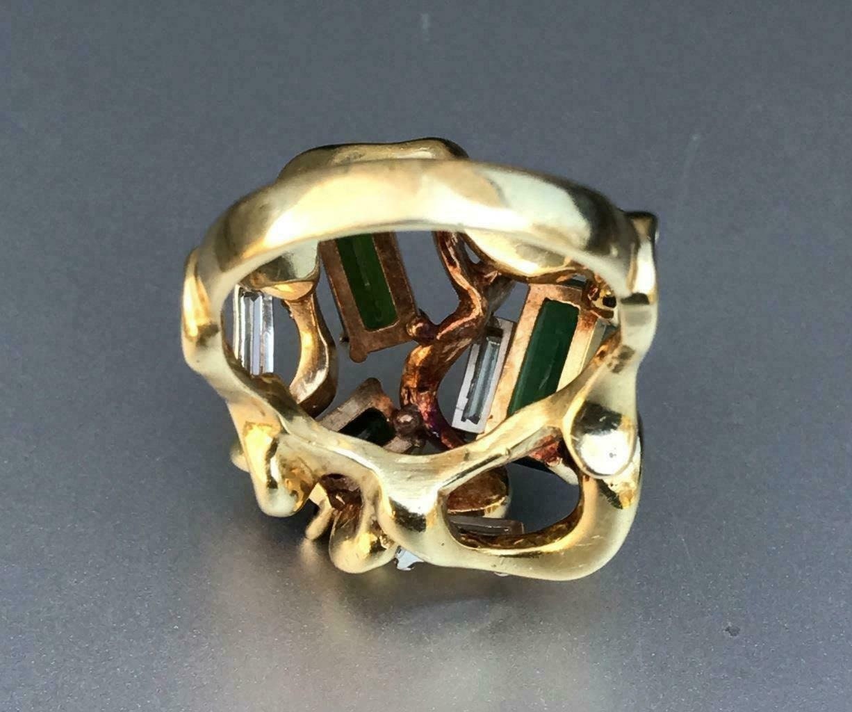 Designer Multi Color Starling Ring, 925 Silver Gold Plating, CZ Stone, Artistic Jewelry