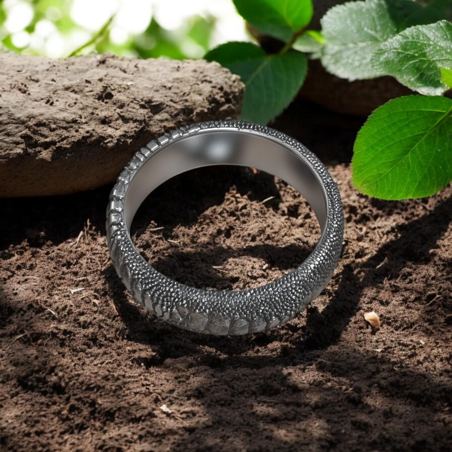 Serpent Snake Skin Ring - Reptile Ring - 925 Sterling Silver Handcrafted Oxidized Statement Jewelry - Unique Gift