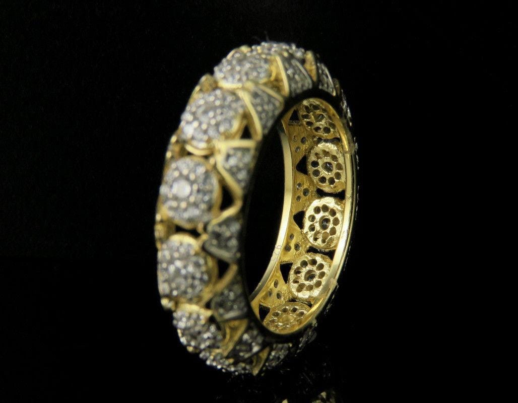 Gold plated CZ diamond band, perfect gift for her