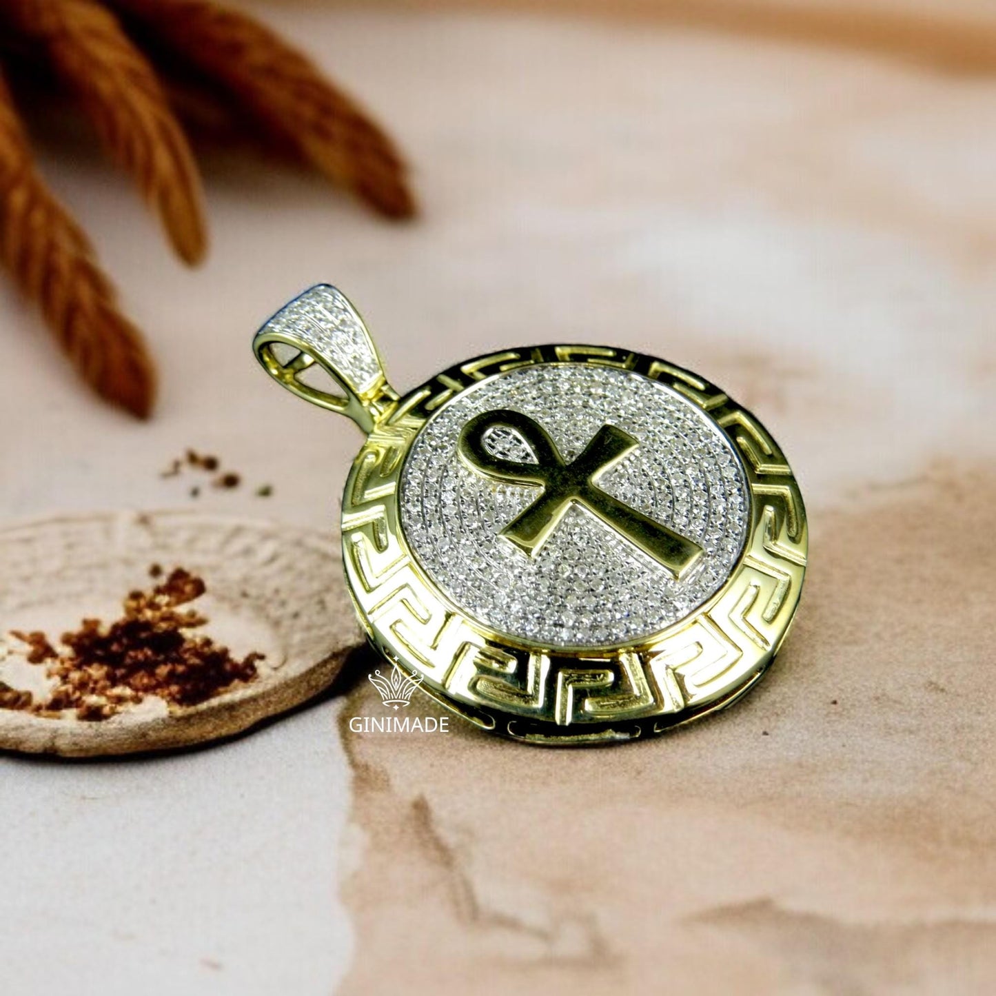 Iced Out Ankh Pendant