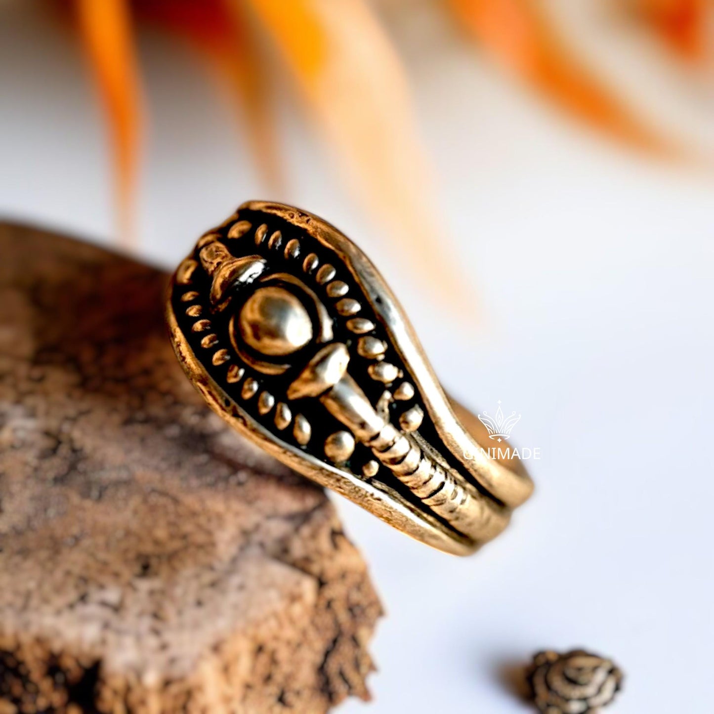 Tribal Oxidized Silver Ring – Handmade 925 Sterling Statement Ring – Boho Ethnic Dome Ring for Men & Women – Antique Jewelry Gift.