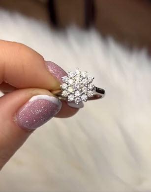 Lab-Grown Diamond Anniversary Ring | 925 Sterling Silver | Perfect Valentines Gift for Her