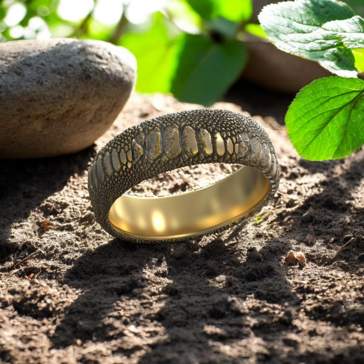 Serpent Snake Skin Ring - Reptile Ring - 925 Sterling Silver Handcrafted Oxidized Statement Jewelry - Unique Gift