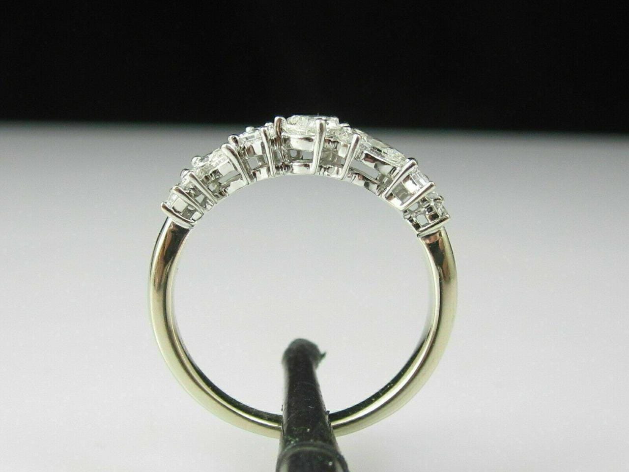 Unique Multi Shaped CZ Band - Mixed Cut Stone Stackable Rings for Her - Anniversary Wedding Bands Women