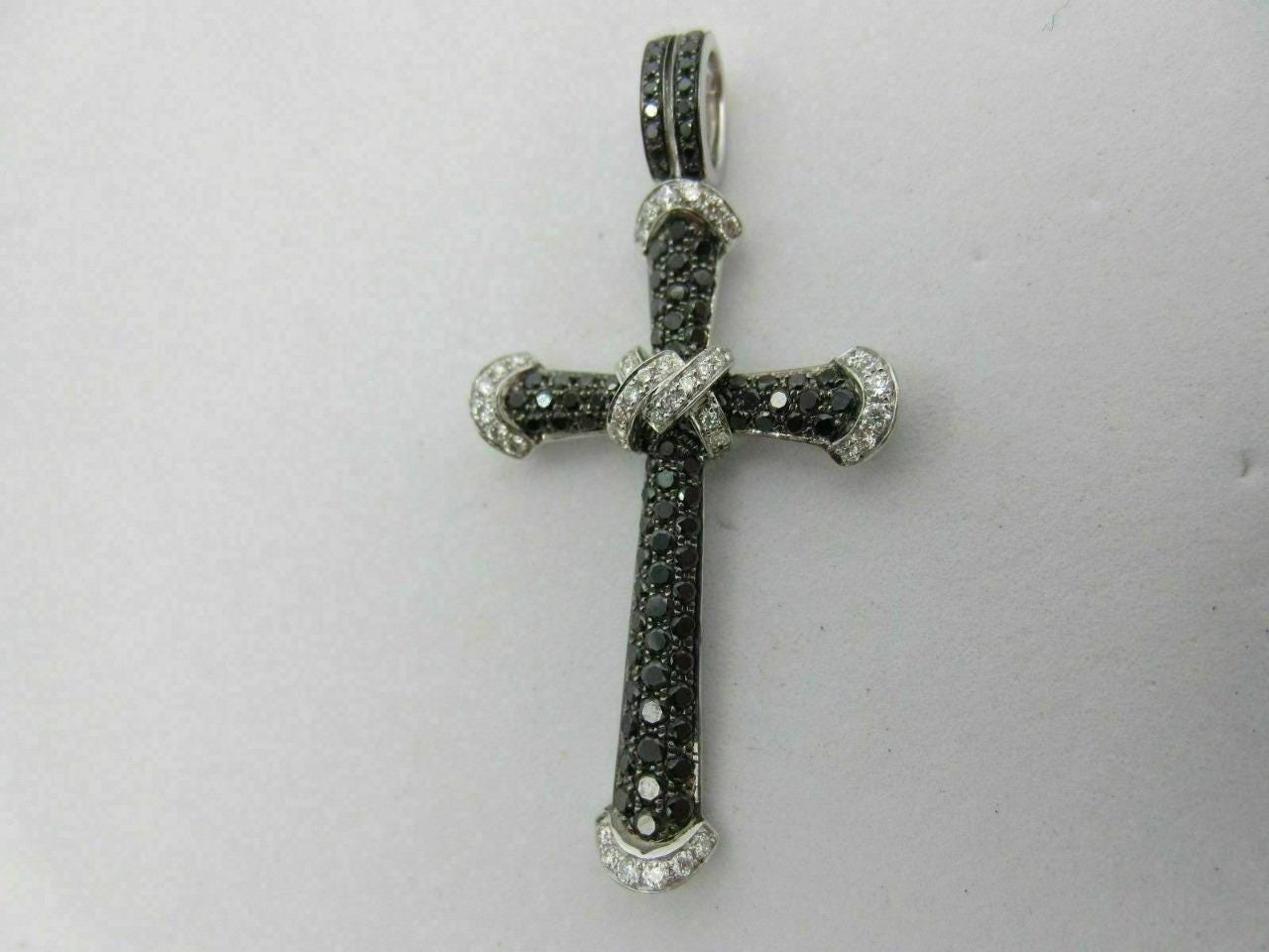Elegant Silver Holy Cross Pendant with CZ Diamond -Unique Religious Jewelry -custom gift for dad.