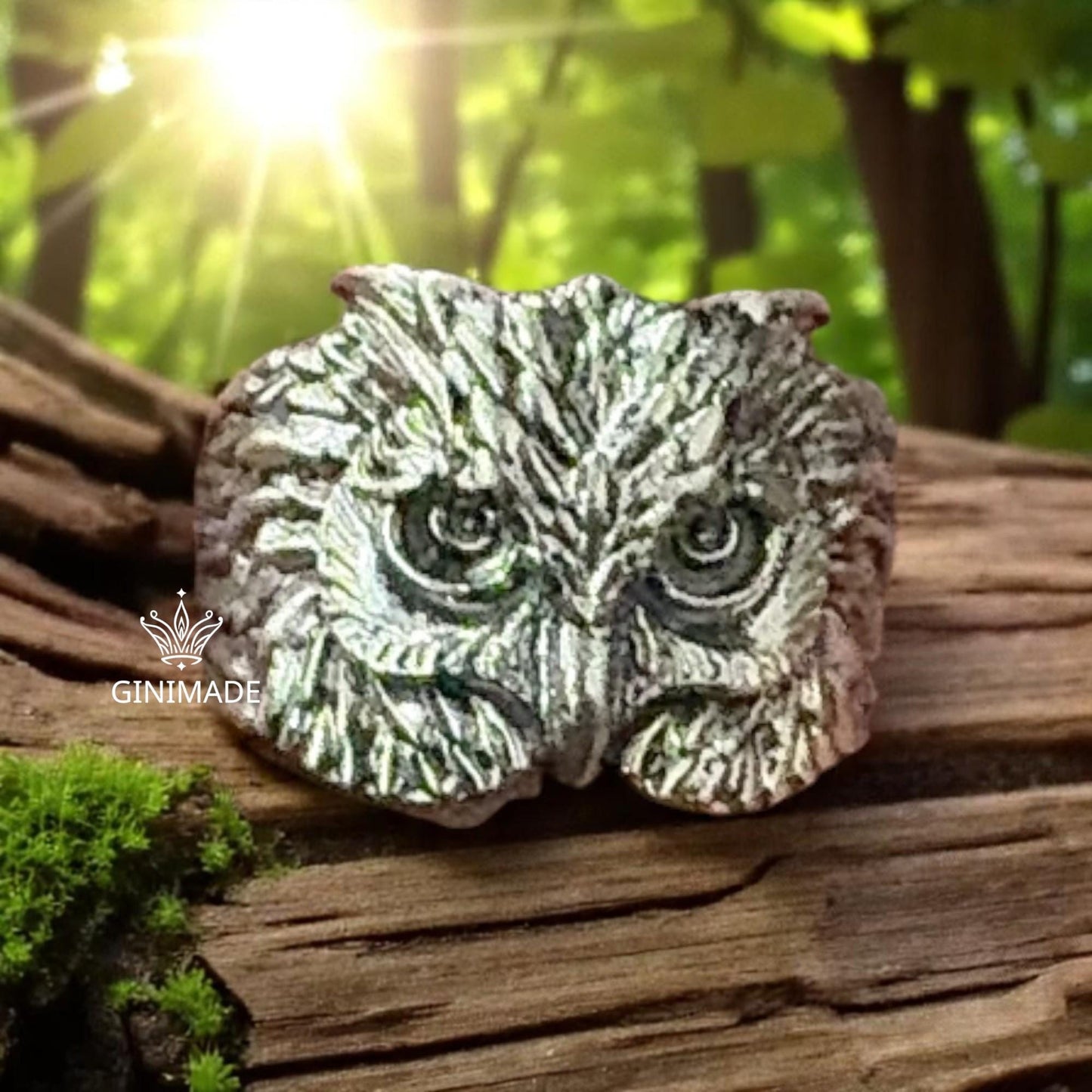 Owl Ring in 925 Sterling Silver | Unisex Handmade Bird Ring | Gothic Boho Animal Jewelry | Forest Nature Ring | Gift for Him or Her