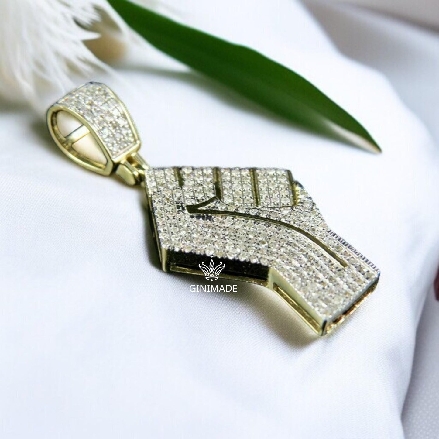 Fist Pendant – Gold Plated 925 Sterling Silver Punch Pendant  Strength & Power Jewelry  Gift for Him.