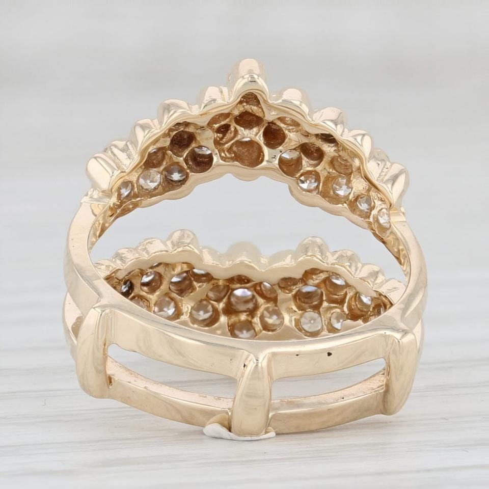 Vintage Glam: 18k Gold Plated CZ Diamond Ring in Sterling Silver 925 - Elegant Statement Jewelry
