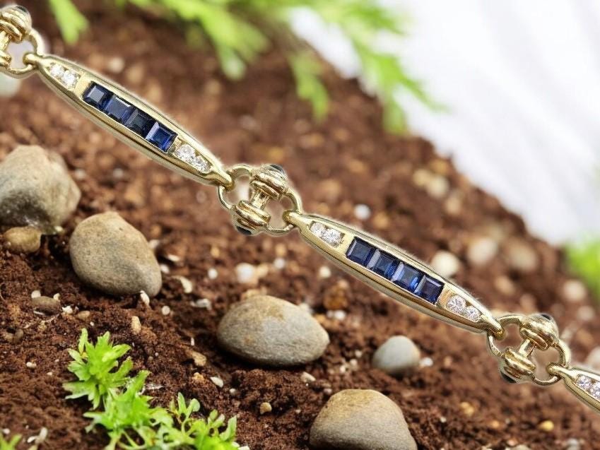 Elegant Love Bracelet with Blue and White CZ Stones | 925 Sterling Silver Bracelet for Women