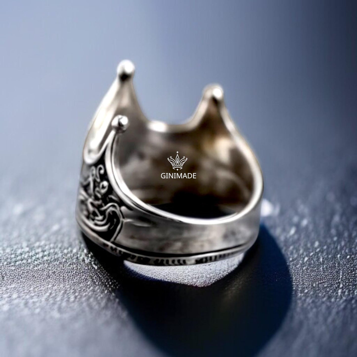 Elegant European Crown Ring | 925 Sterling Silver Royal Jewelry | Vintage Style Unisex Ring | Statement Crown Band | Gift for Him & Her