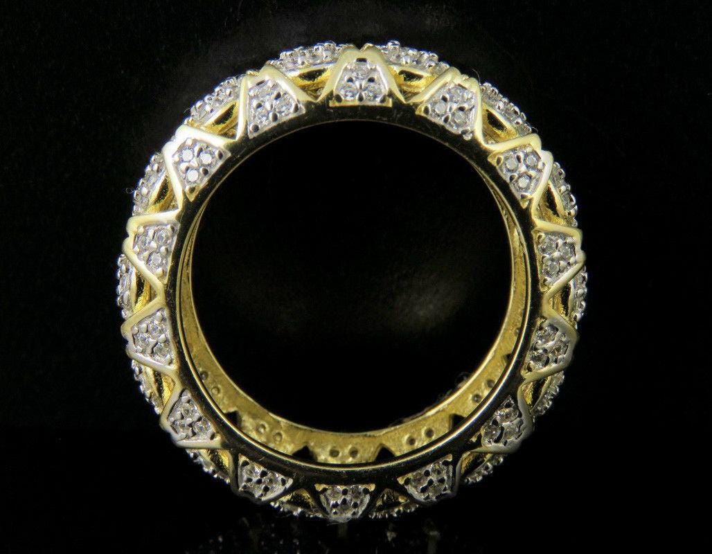 Luxurious gold plated CZ diamond designer band, high-quality craftsmanship
