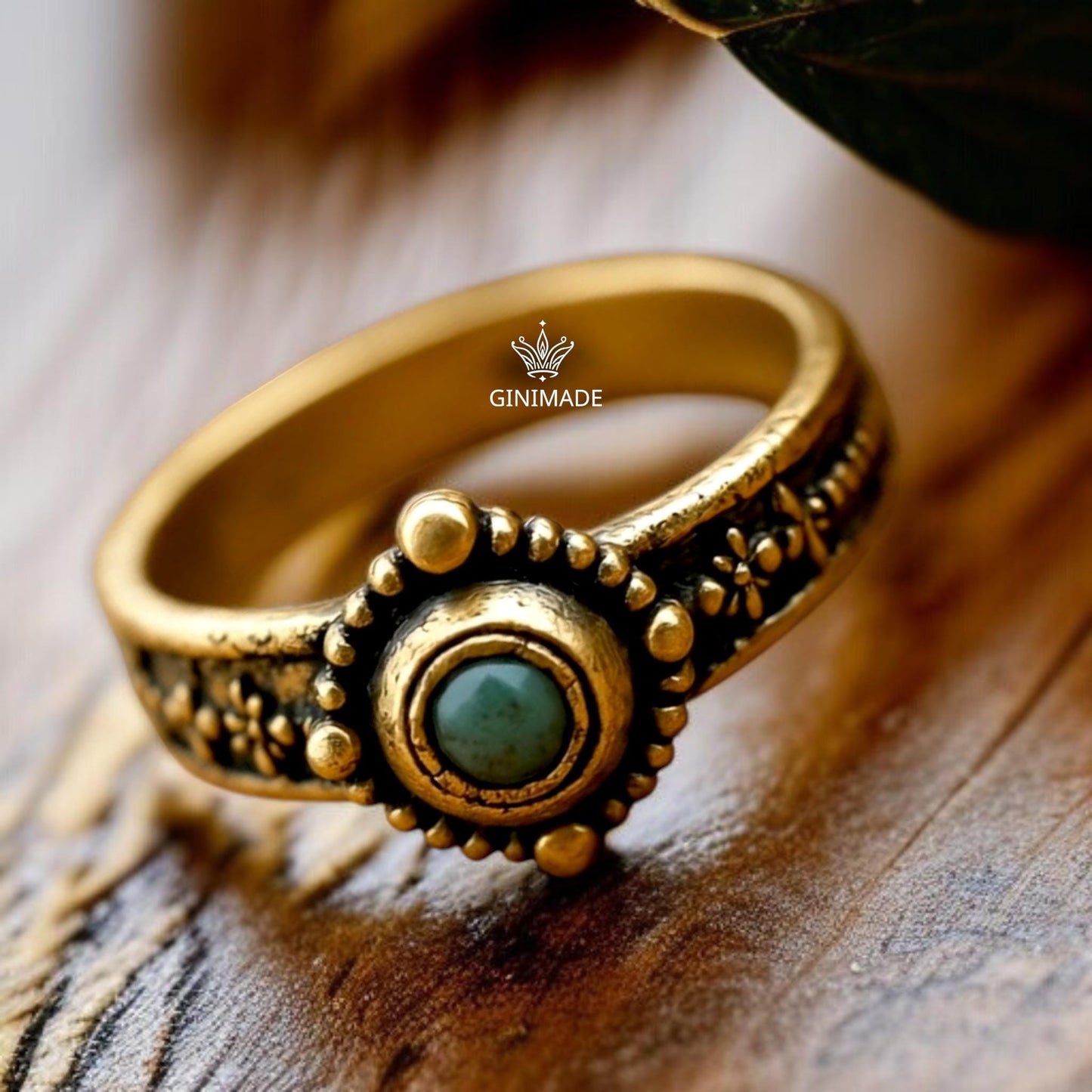 Handmade Boho Gemstone Ring, Raw Emerald Ring in 925 Sterling Silver–Natural May Birthstone Jewelry Gift for Her