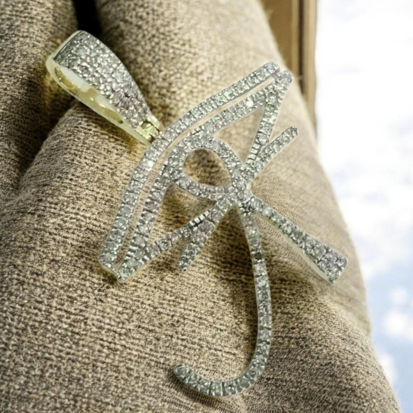 Eye of Horus Necklace • 925 Sterling Silver Amulet Pendant • CZ Diamond Egyptian Protection Jewelry • Spiritual Gift for Him or Her