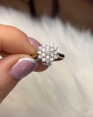 Lab-Grown Diamond Anniversary Ring | 925 Sterling Silver | Perfect Valentines Gift for Her