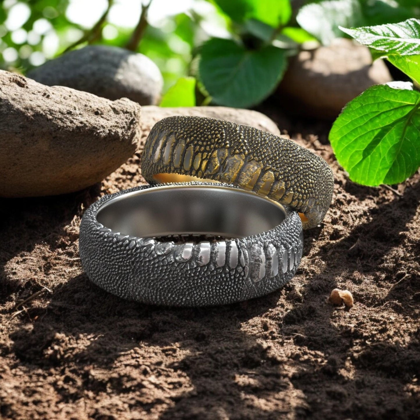 Serpent Snake Skin Ring - Reptile Ring - 925 Sterling Silver Handcrafted Oxidized Statement Jewelry - Unique Gift