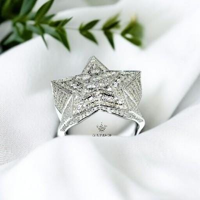 925 Silver Star Ring