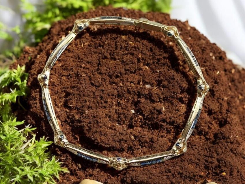 Elegant Love Bracelet with Blue and White CZ Stones | 925 Sterling Silver Bracelet for Women