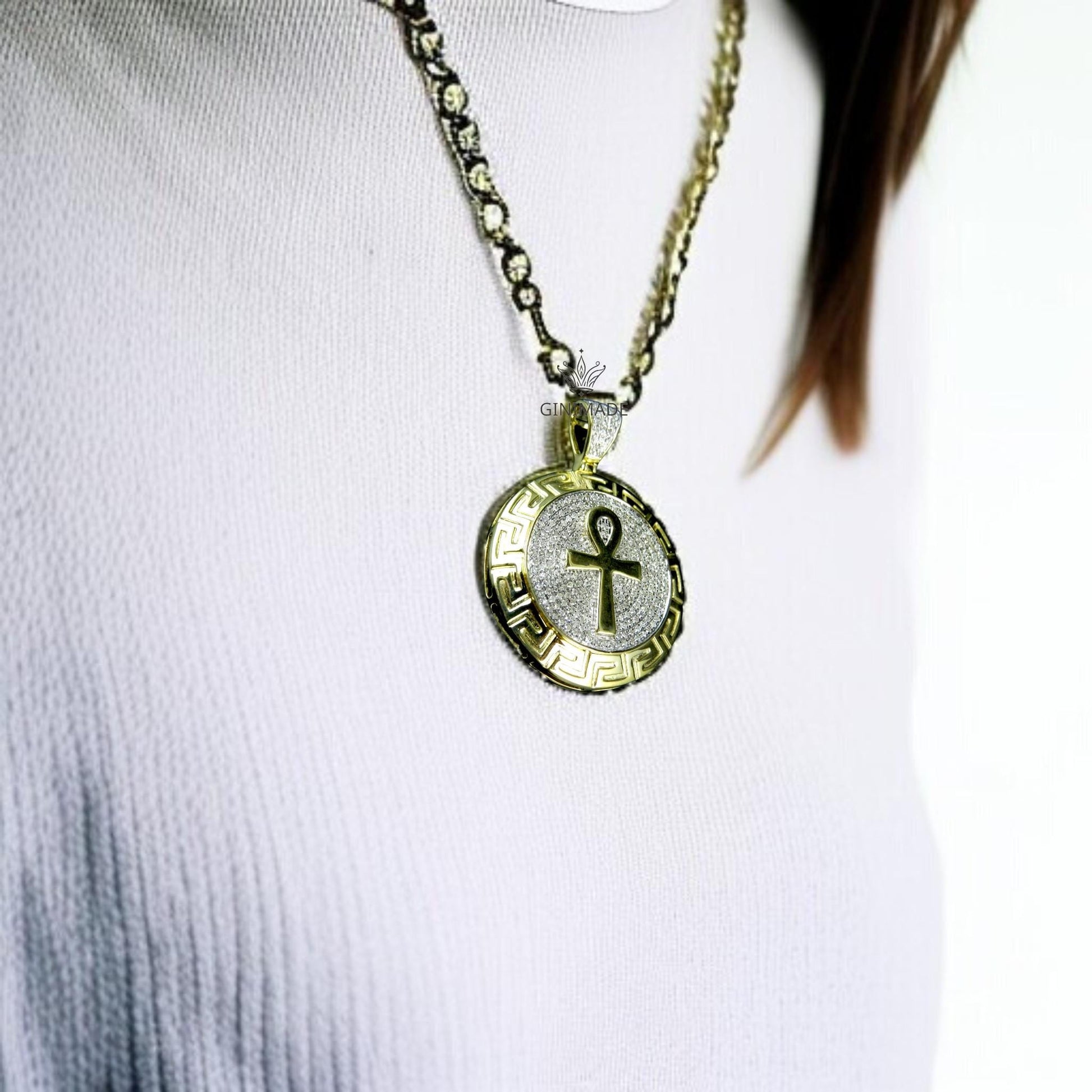 gold medallion pendant