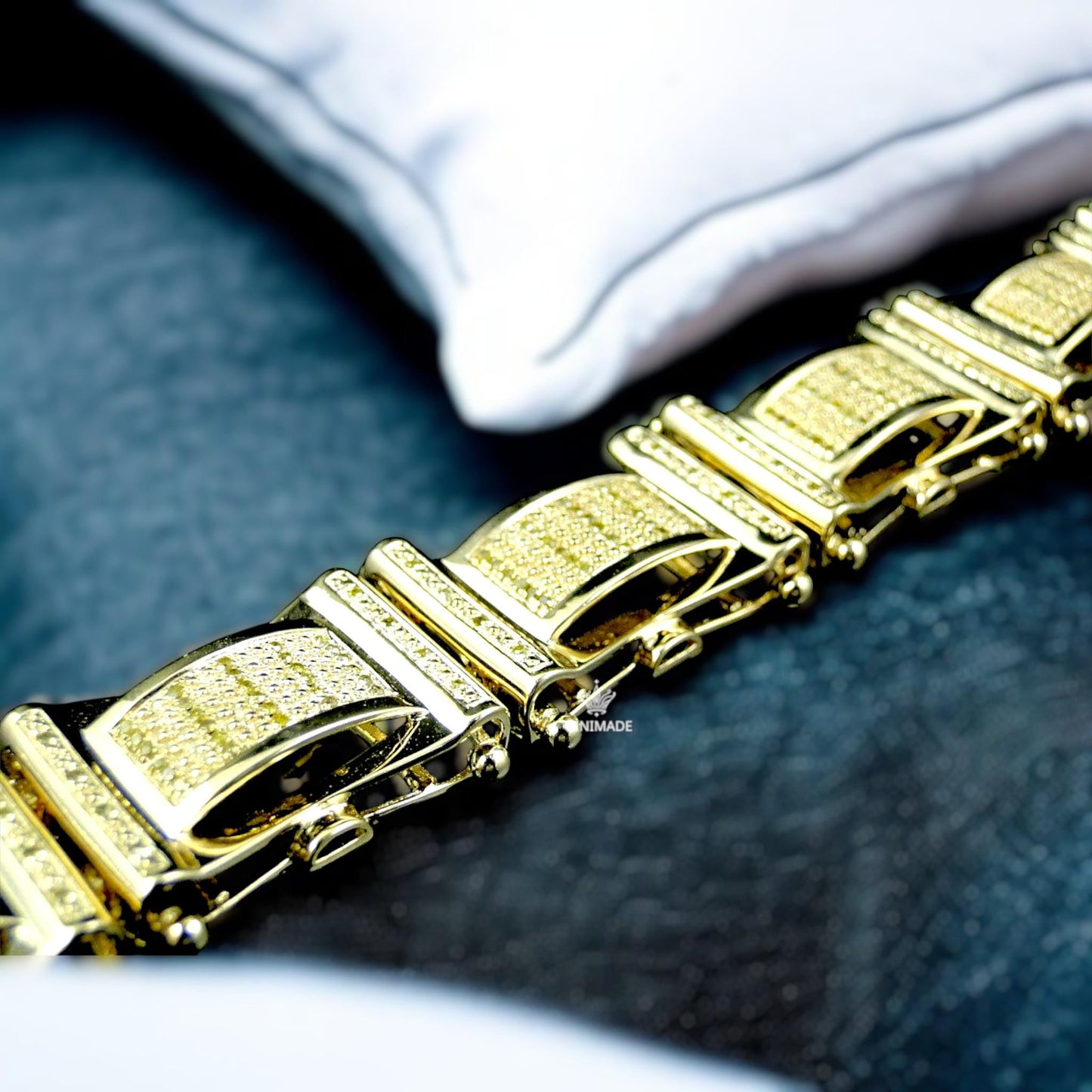 Iced Out Bracelet for Men – 925 Sterling Silver – CZ Diamond Hip Hop Bling – Gift for Boyfriend