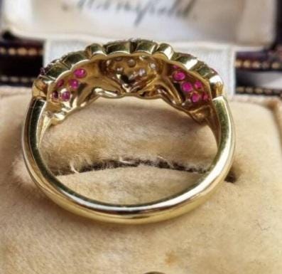 Vintage Ruby & Lab-Grown Diamond Ring 925 Sterling Silver Engagement Ring, Eco-Friendly Jewelry  Heart's Desire Ruby Ring Unique Gift her