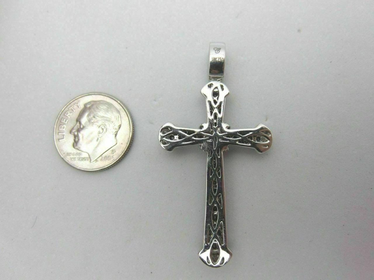 Elegant Silver Holy Cross Pendant with CZ Diamond -Unique Religious Jewelry -custom gift for dad.