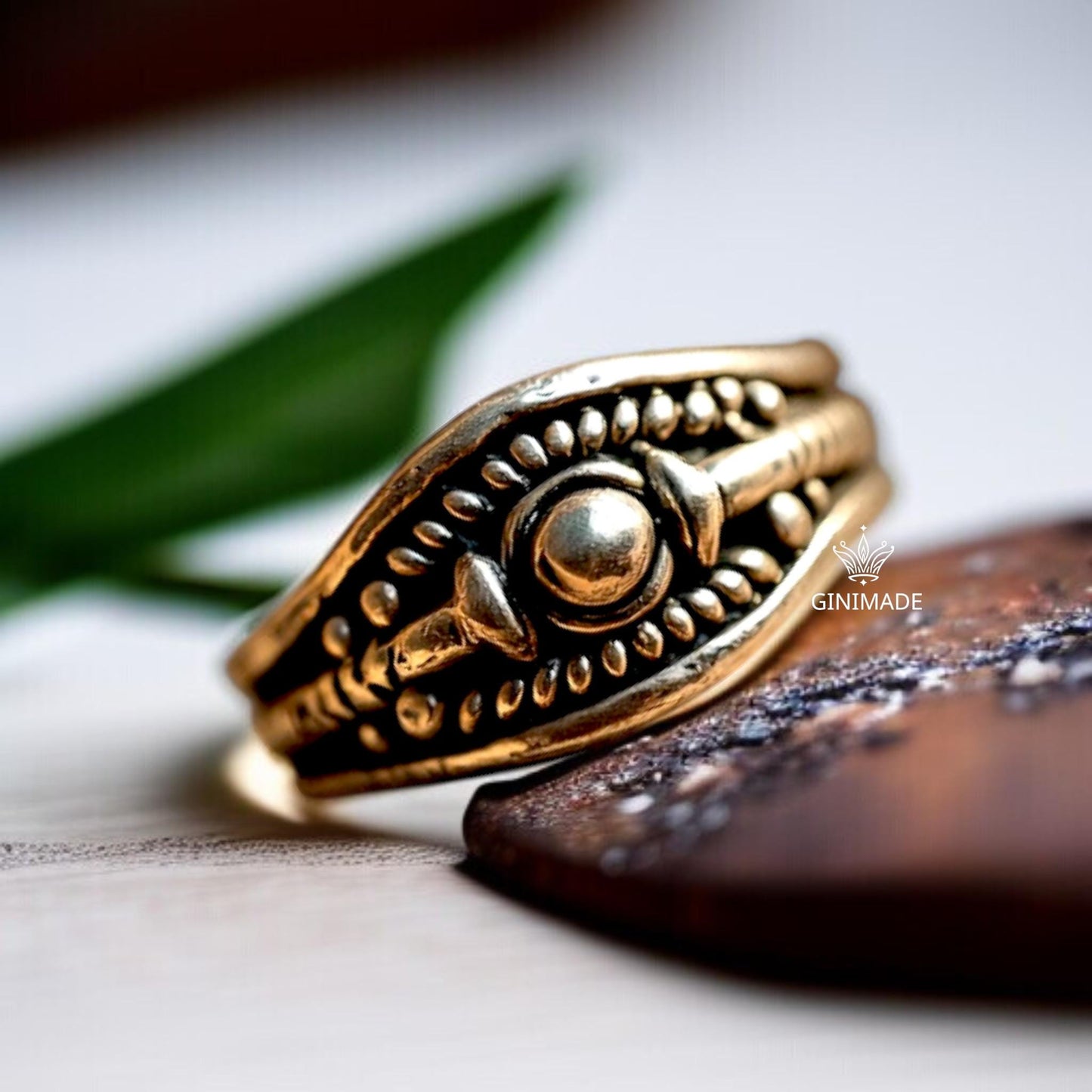 Tribal Oxidized Silver Ring – Handmade 925 Sterling Statement Ring – Boho Ethnic Dome Ring for Men & Women – Antique Jewelry Gift.