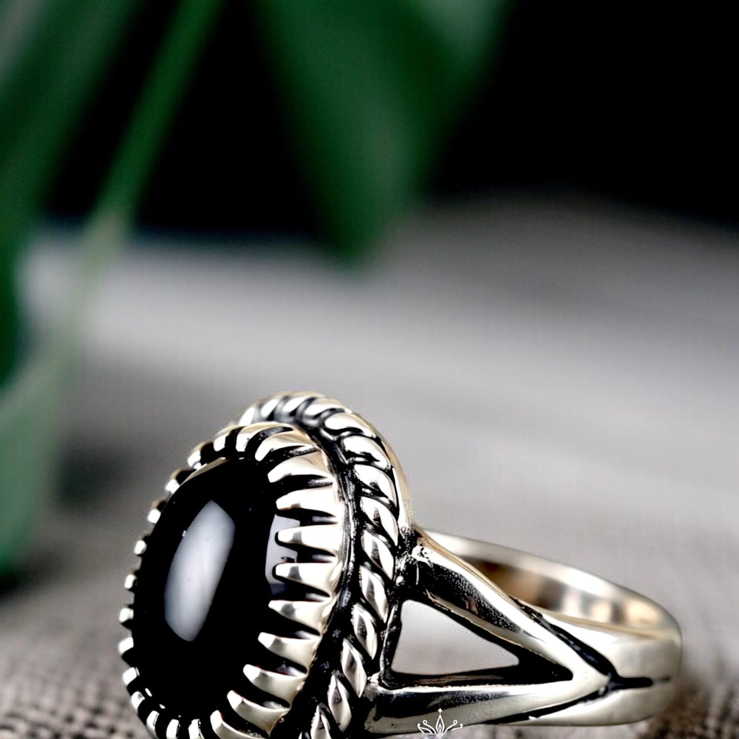 925 Silver Black Onyx Ring • Handmade Statement Ring • Onyx Gemstone Ring for Him & Her • Unisex Boho Jewelry Gift