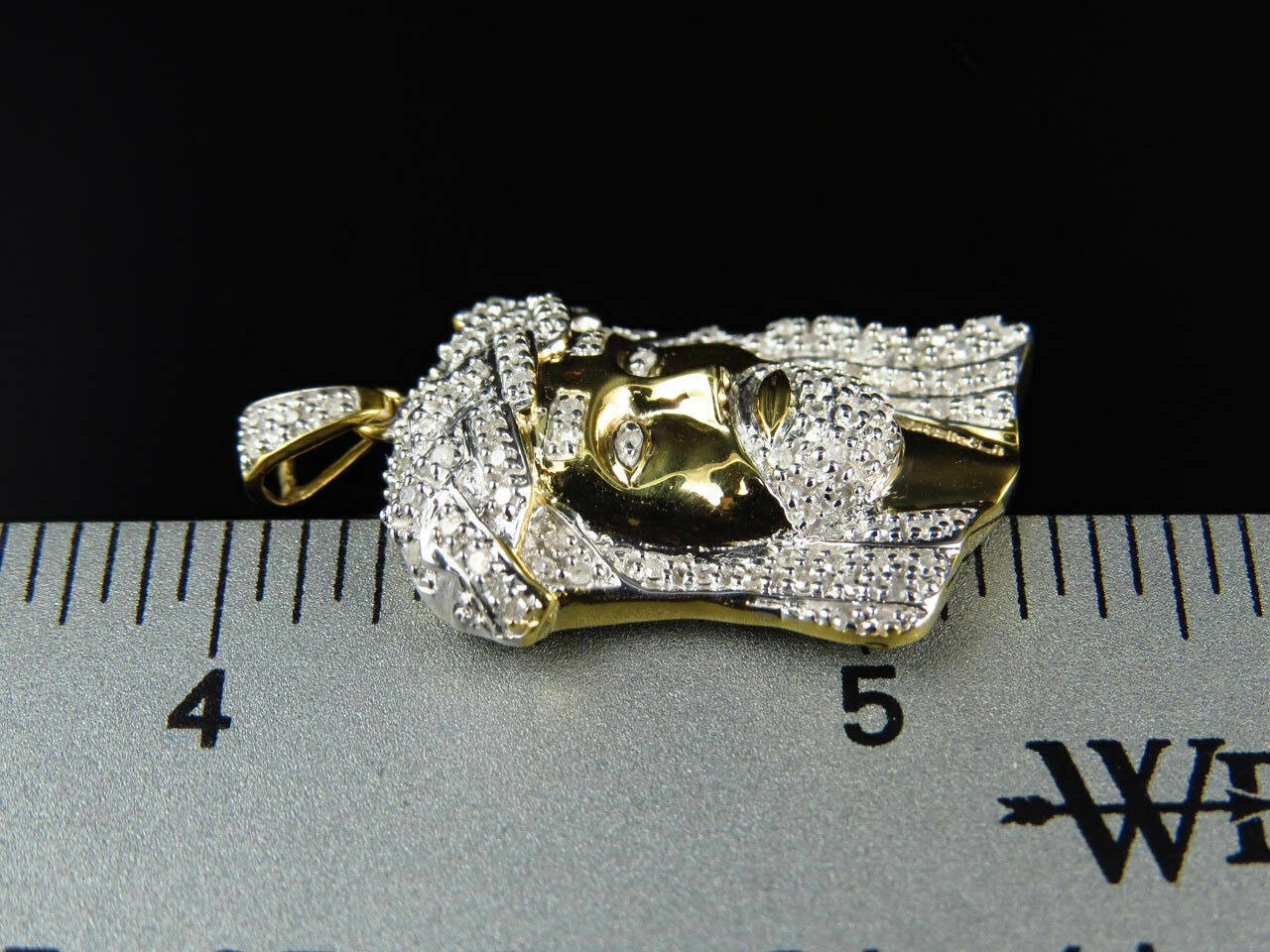 Jesus Face Pendant Necklace with CZ Diamond | 925 Sterling Silver Christ Pendant | Hip-Hop Jesus Jewelry fathers day gift.